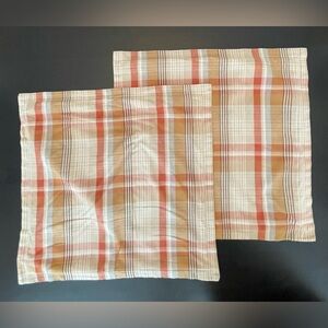 Pottery Barn Plaid Pillow Covers Set (2)